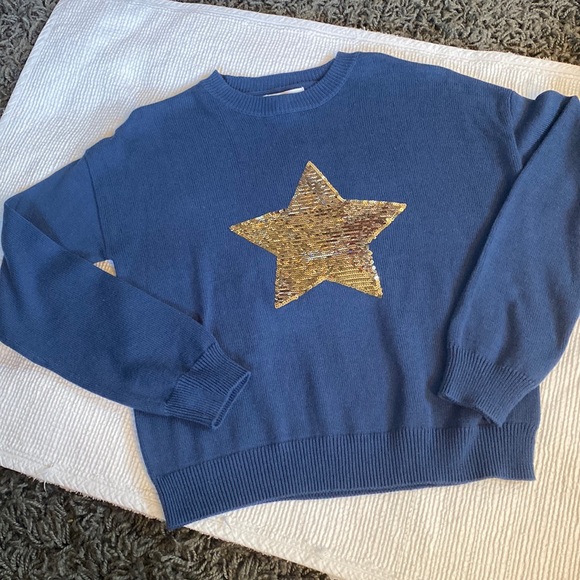 NWT Girls Star Sequin Sweater - Picture 1 of 4